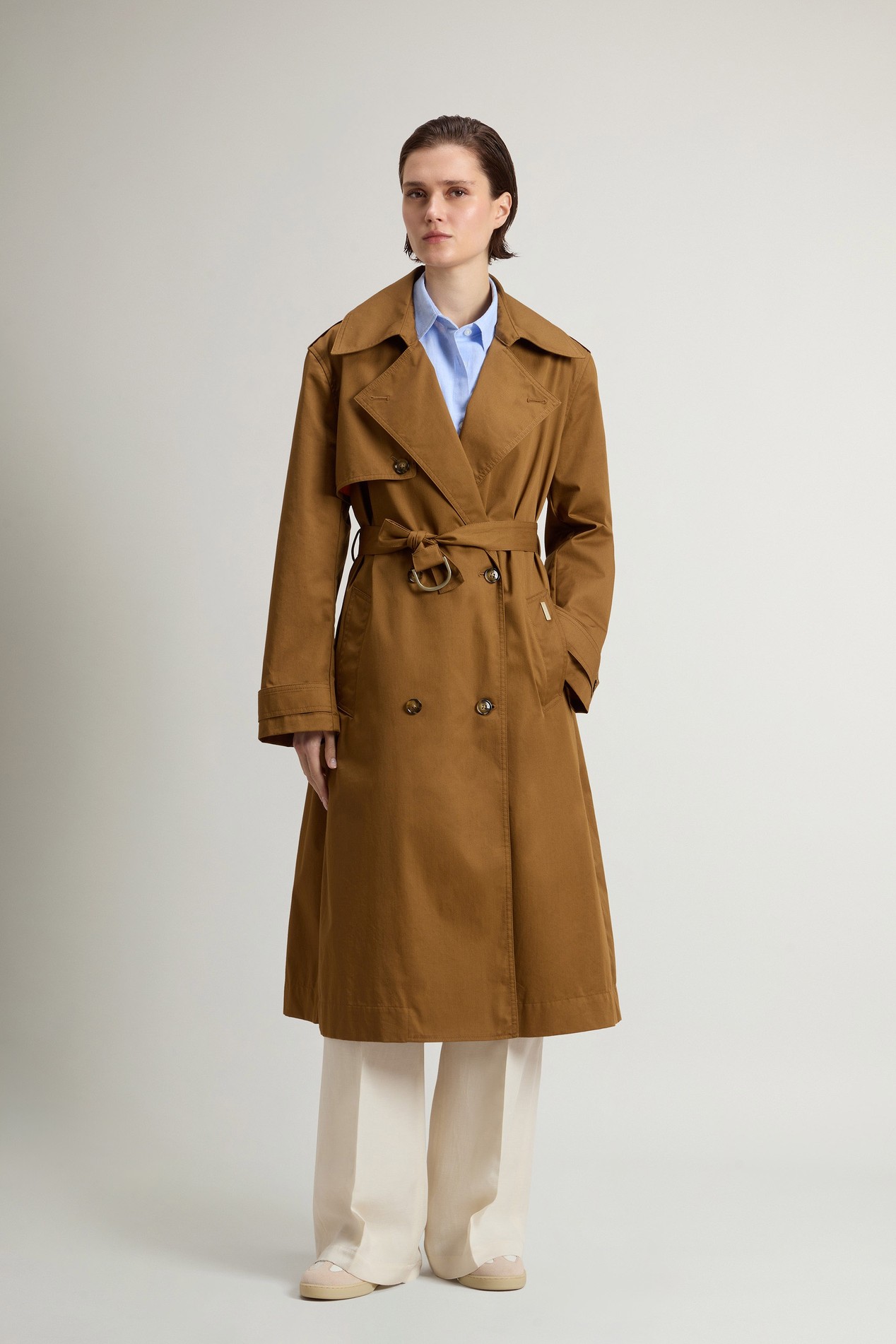 TECH COTTON TRENCH Brown photo 1 | Woolrich