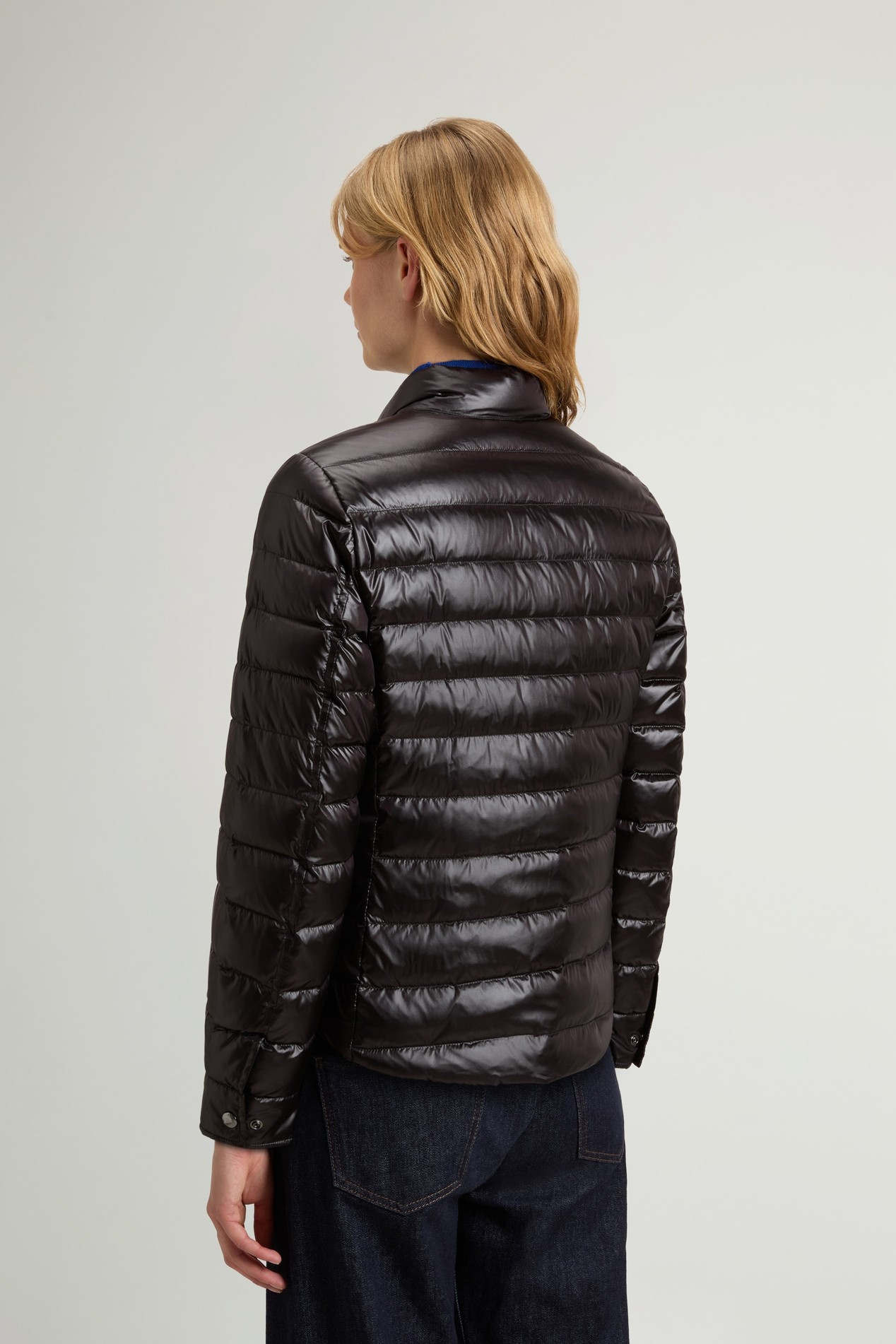 Lightweight Down Jacket in Liquid Nylon Black photo 3 | Woolrich