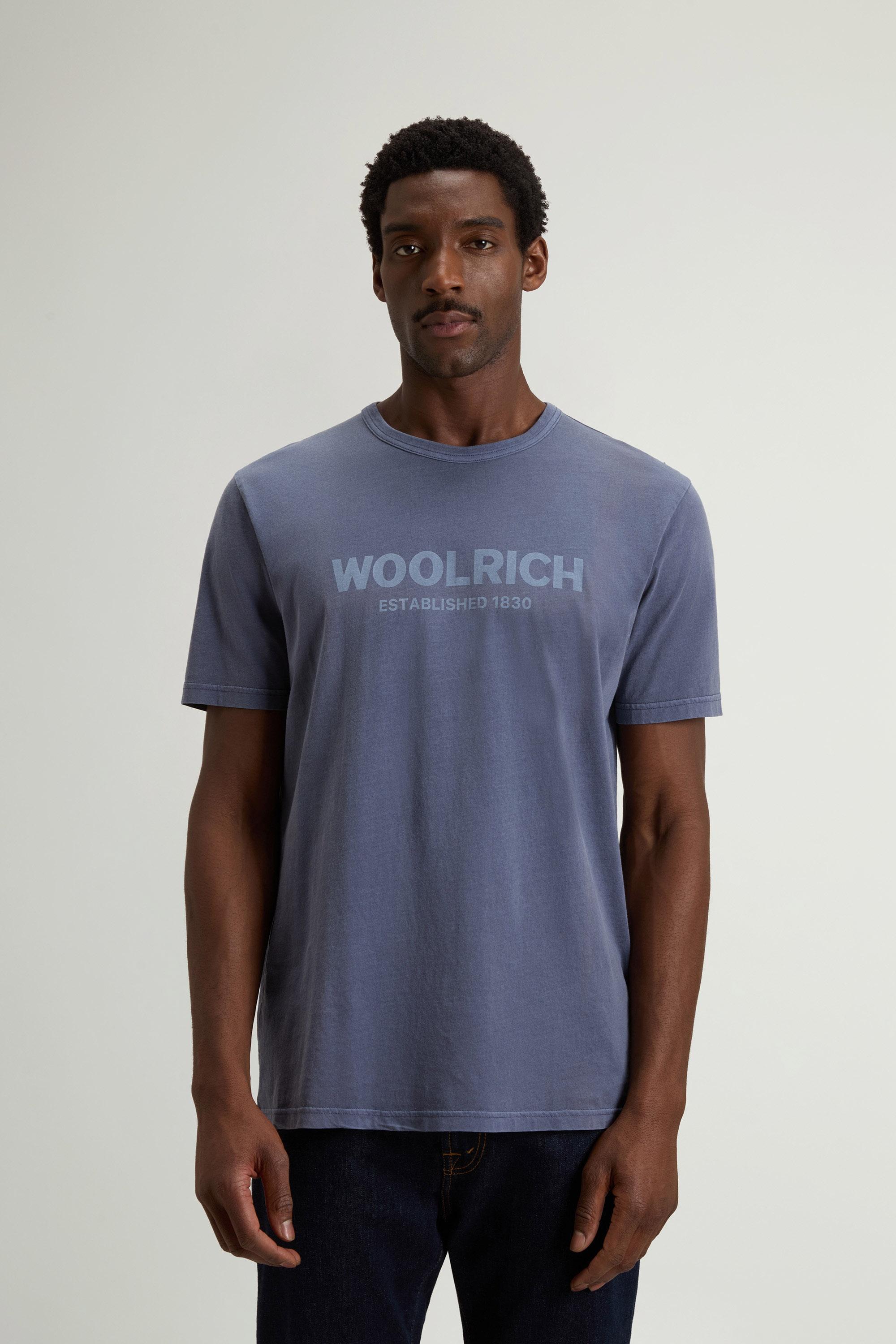 Stückgefärbtes T-Shirt aus reiner Baumwolle Blau photo 1 | Woolrich