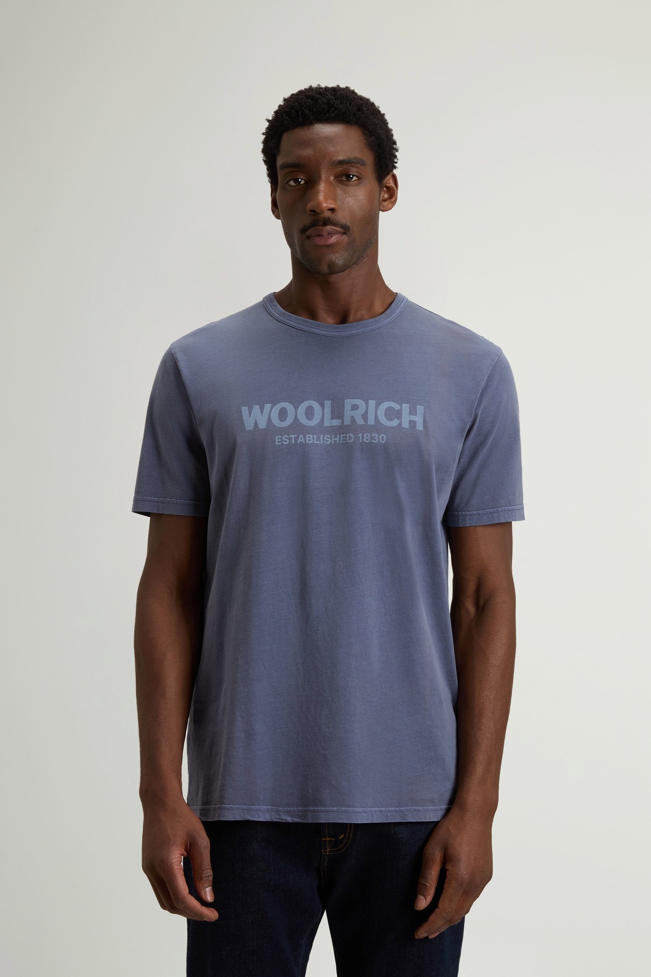 LIGHT GD T-SHIRT Blue photo 1 | Woolrich