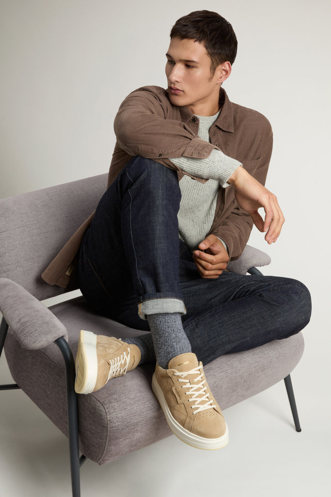 Arrow Sneakers in Suede Beige photo 7 | Woolrich