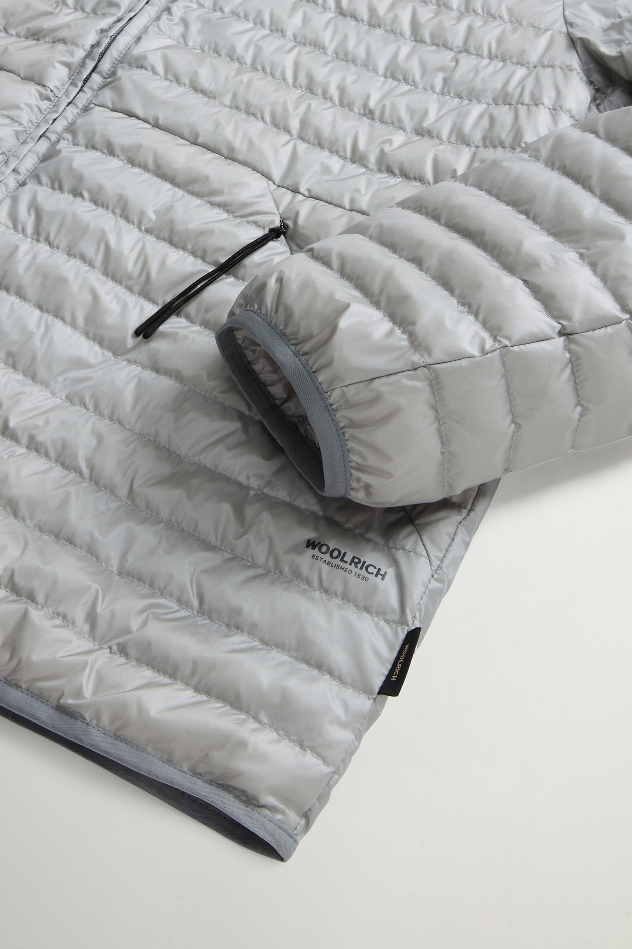 Lightweight Allen Down Jacket in Ripstop Nylon Gray photo 7 | Woolrich