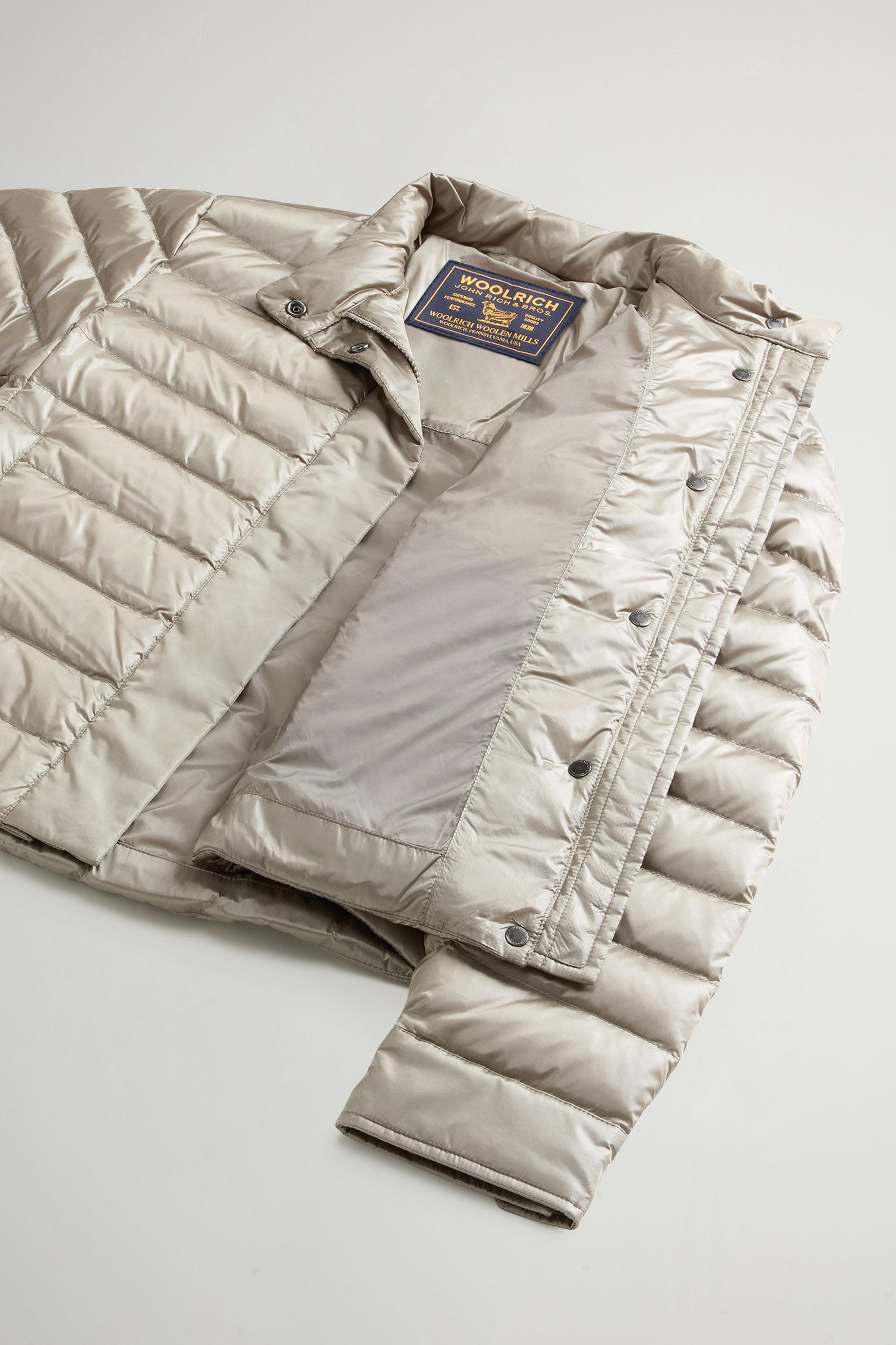 Lightweight Down Jacket in Liquid Nylon Beige photo 8 | Woolrich