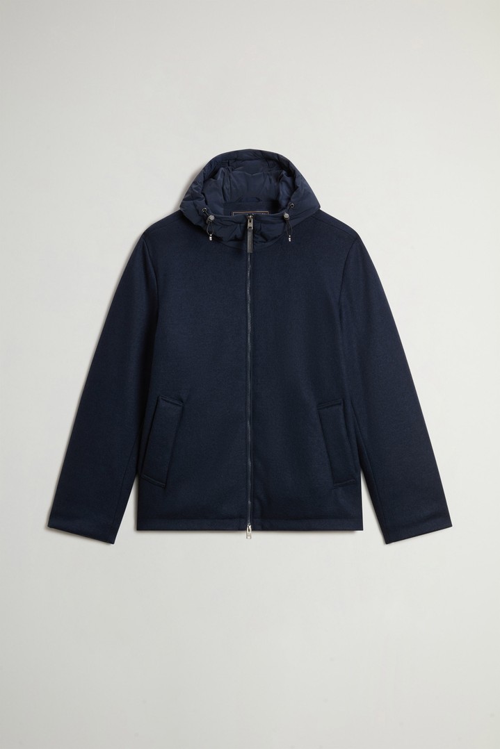 KNITTED WOOL PACIFIC JACKET Blue photo 5 | Woolrich