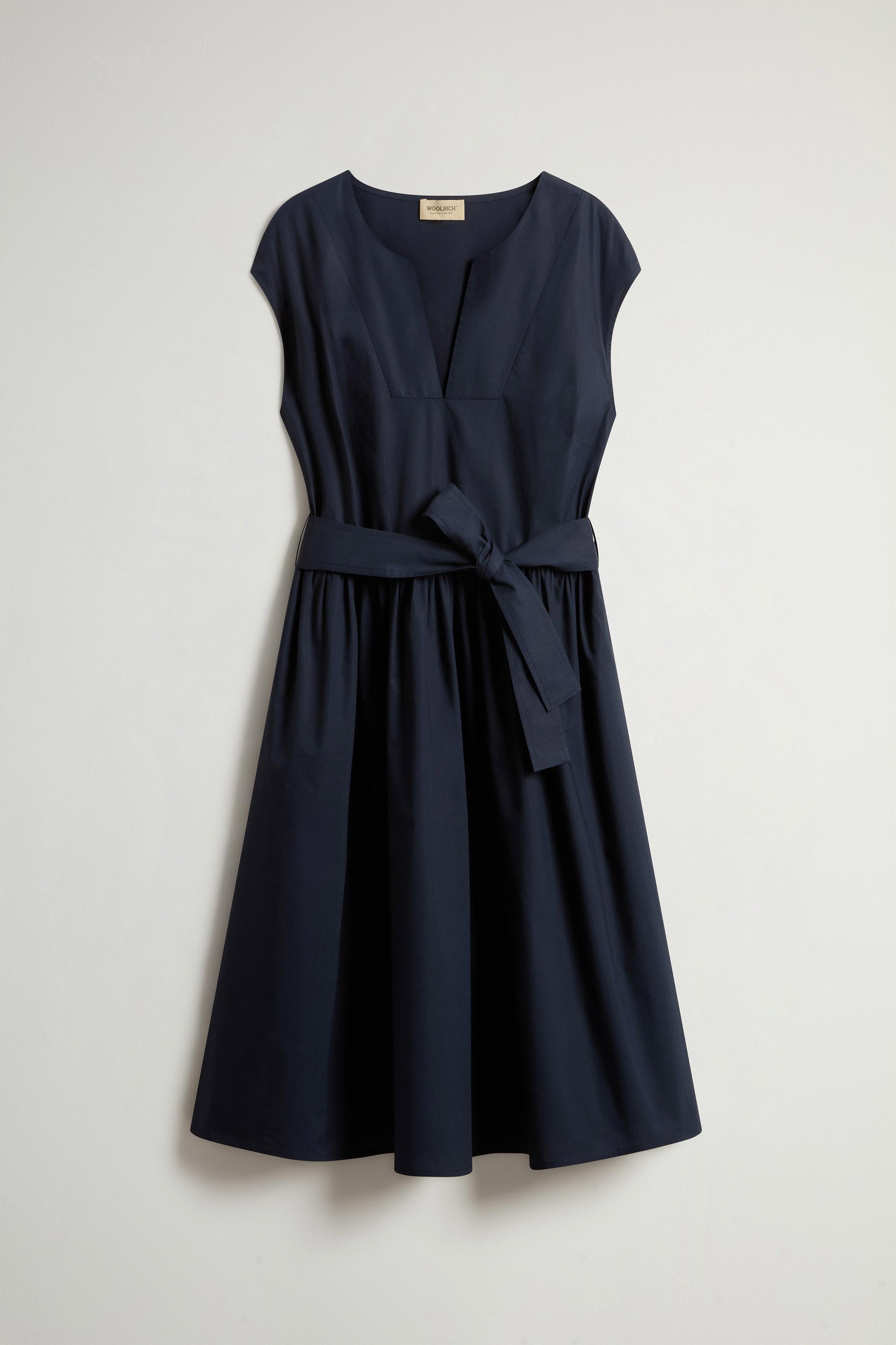 POPLIN SHORT DRESS Blue photo 5 | Woolrich