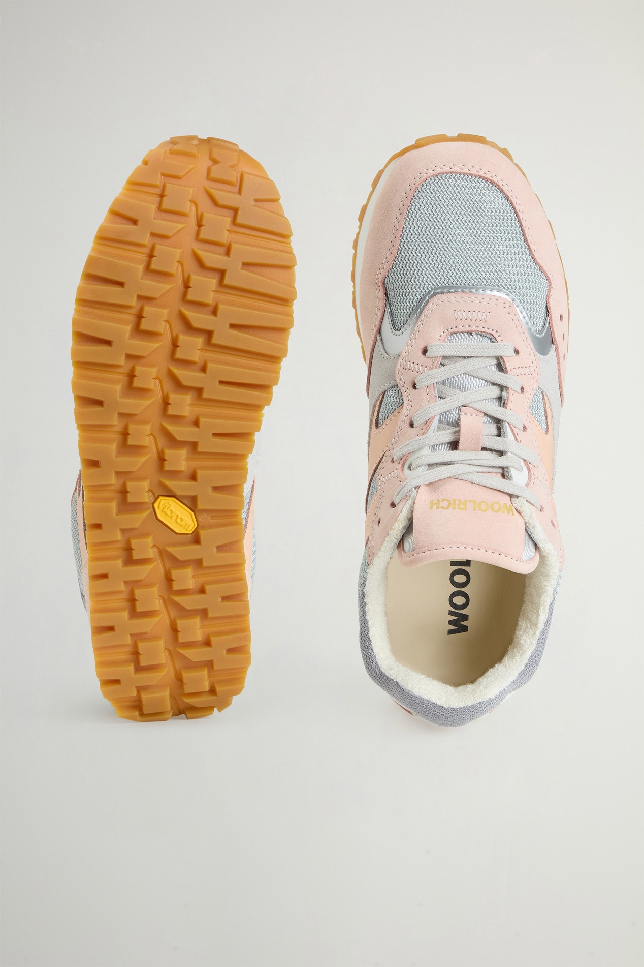 Gravel Sneakers in Nylon with Leather and Suede Inserts Pink photo 4 | Woolrich