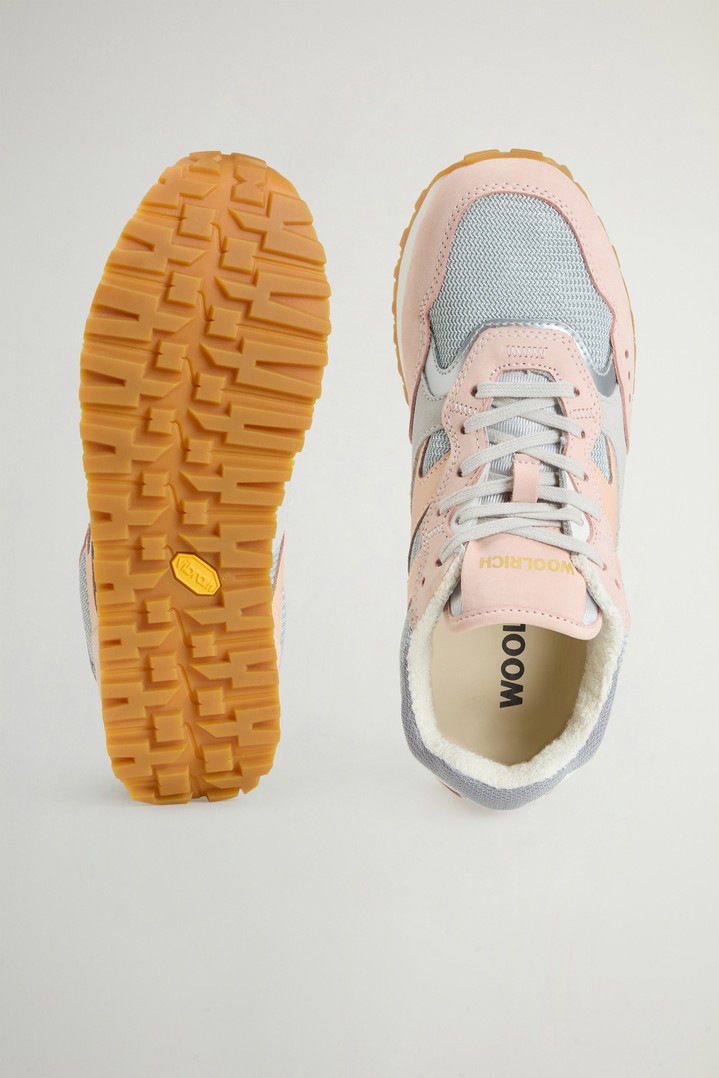 Gravel Sneakers in Nylon with Leather and Suede Inserts Pink photo 4 | Woolrich