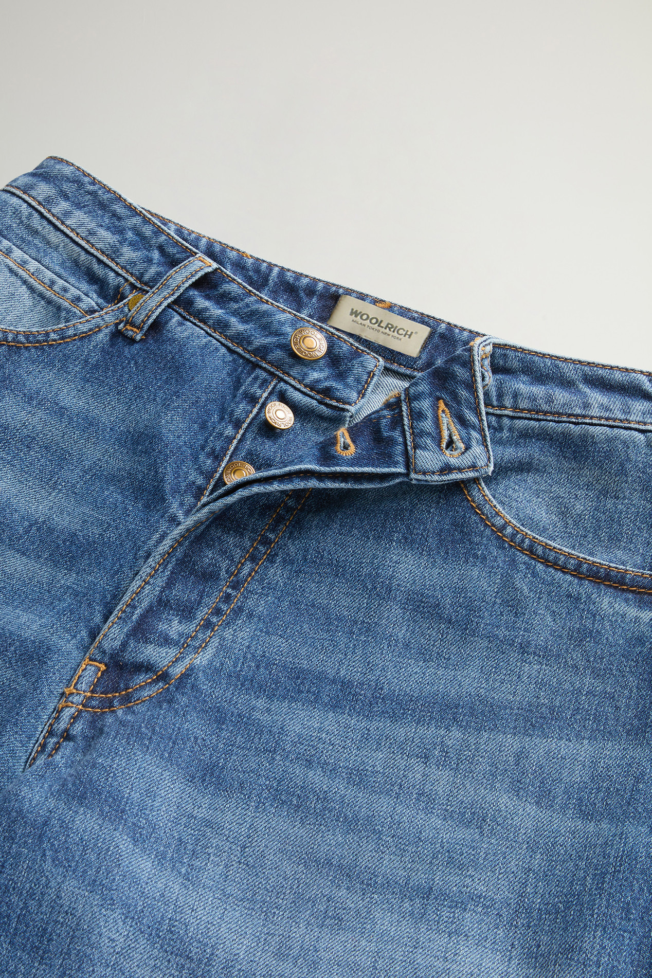 Garment-dyed Denim Pants Blue photo 2 | Woolrich