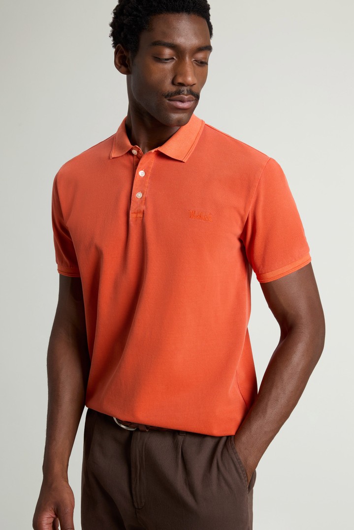 Mackinack Polo teint en pièce en sergé de coton stretch Orange photo 4 | Woolrich