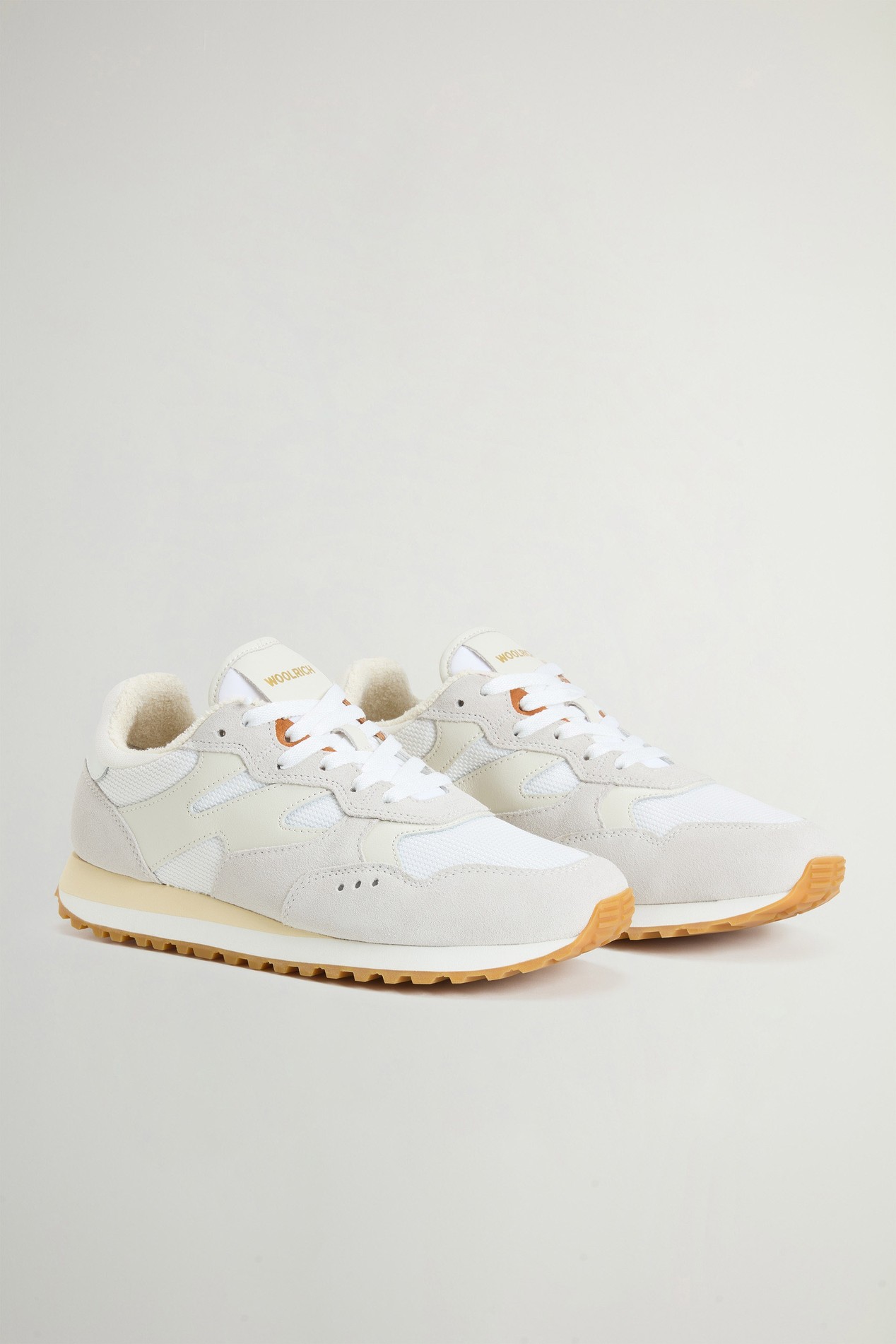 Gravel Sneakers in Nylon and Suede White photo 2 | Woolrich