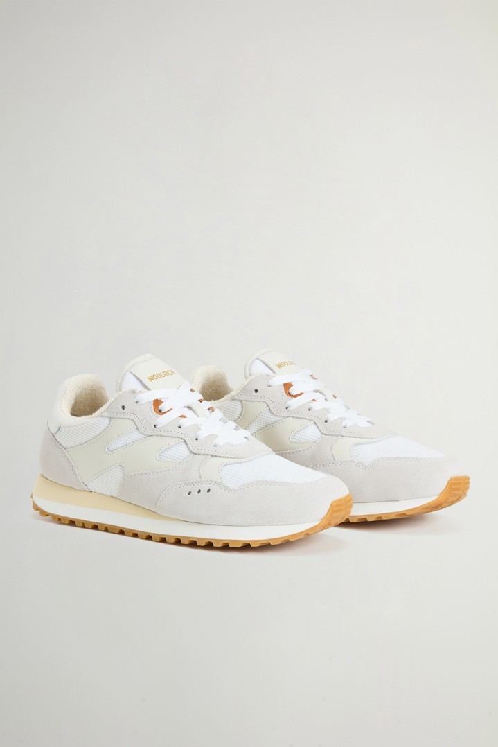Gravel Sneakers in Nylon and Suede White photo 2 | Woolrich