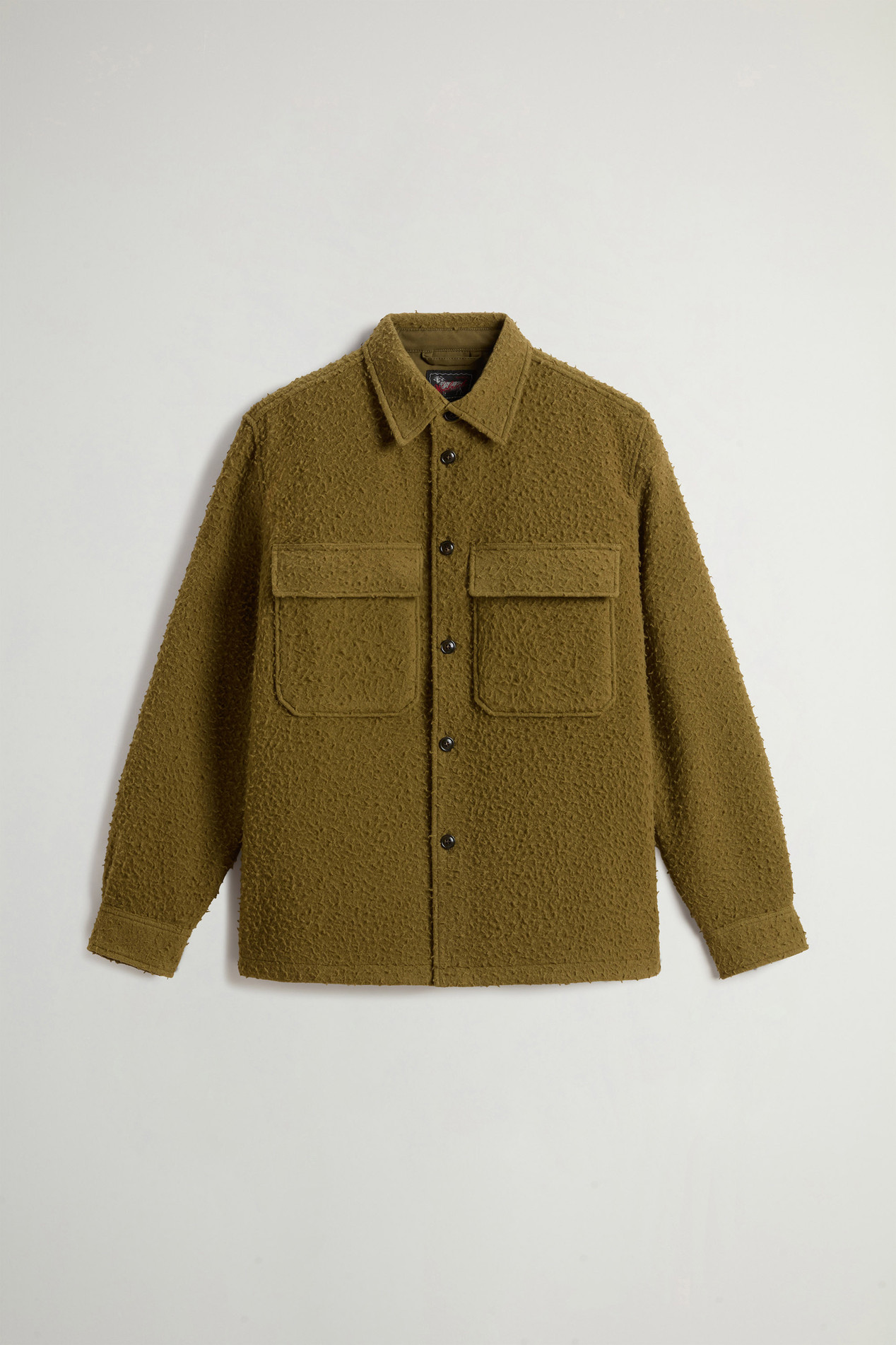 Overshirt in Italian Virgin Wool Blend from Casentino by Todd Snyder Green photo 5 | Woolrich