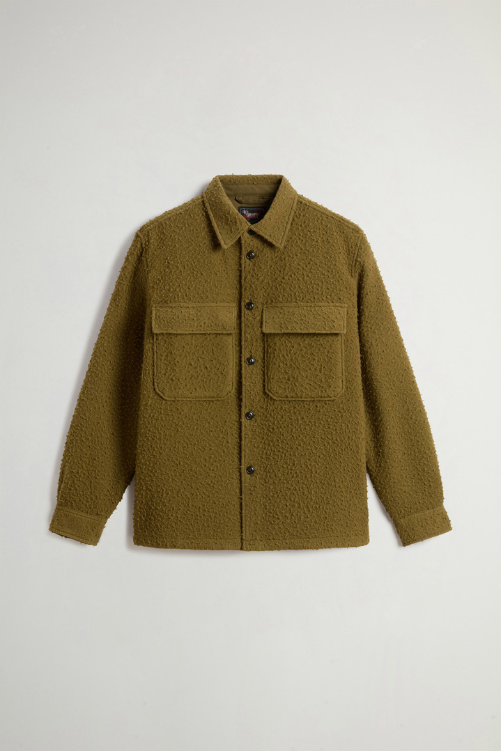 Overshirt in Italian Virgin Wool Blend from Casentino by Todd Snyder Green photo 5 | Woolrich
