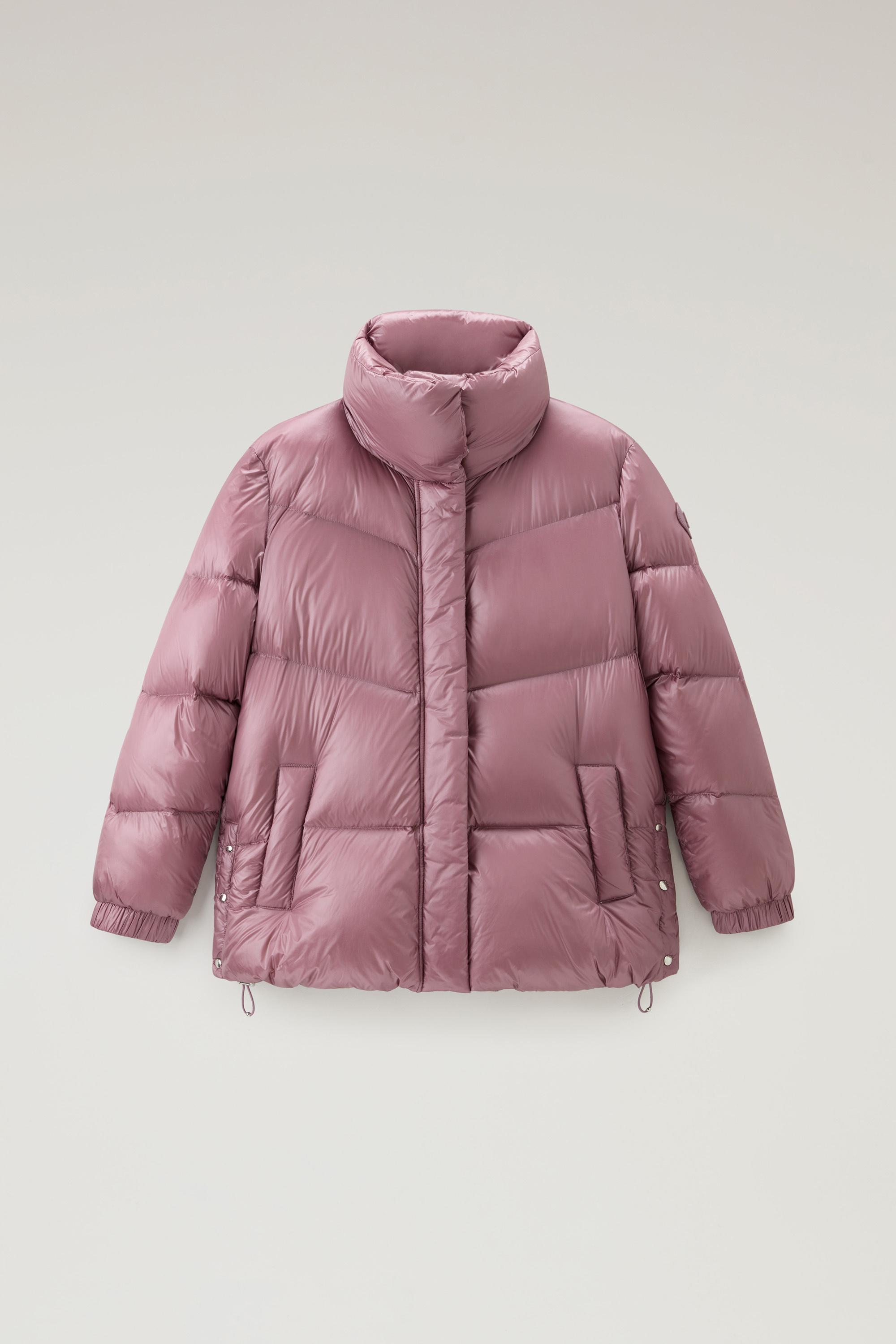 Aliquippa Down Jacket in Glossy Nylon Pink photo 1 | Woolrich