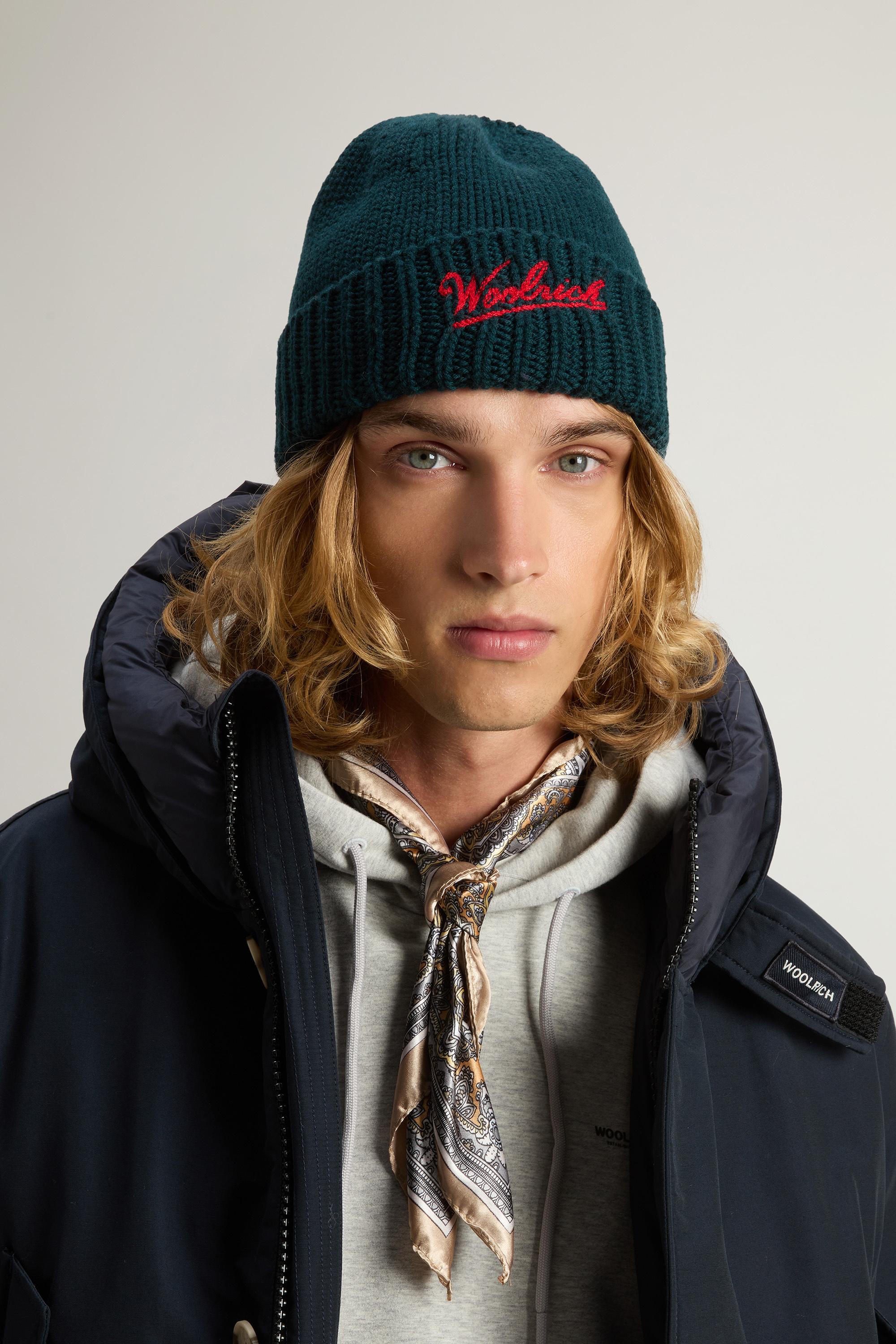 Beanie in Pure Merino Virgin Wool Green photo 4 | Woolrich