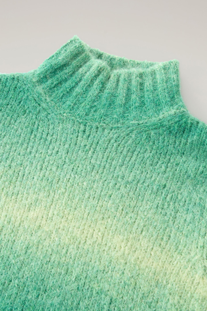 Turtleneck Sweater in Alpaca Blend with Dégradé Effect Green photo 2 | Woolrich