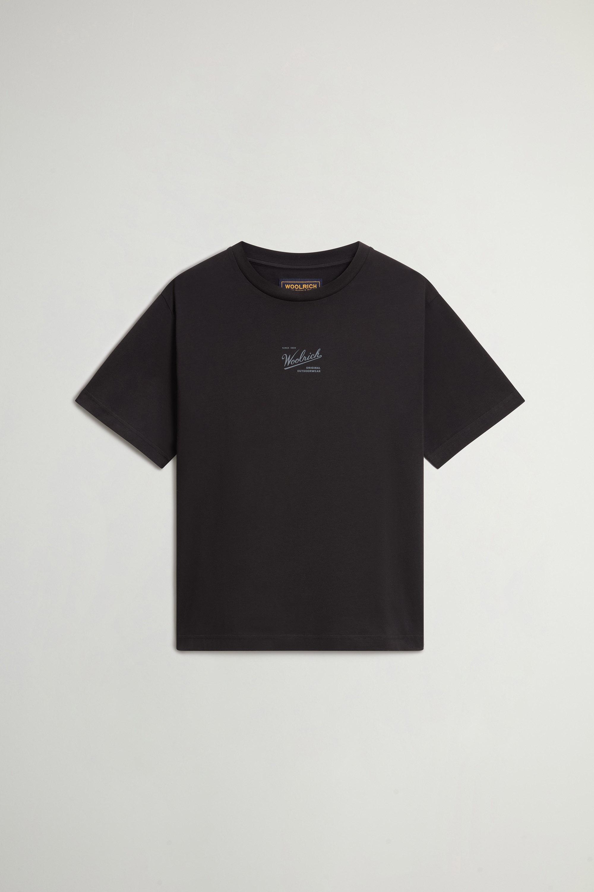 T-Shirt in Pure Pima Cotton Black photo 1 | Woolrich
