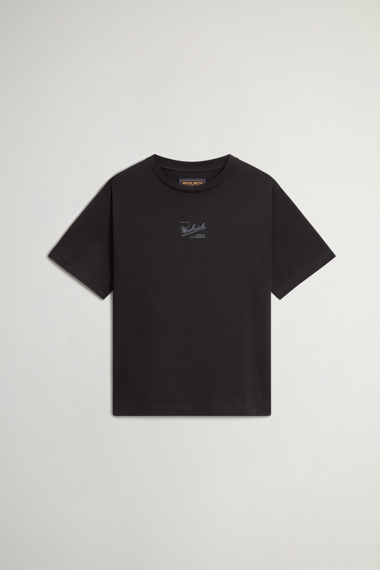 T-Shirt in Pure Pima Cotton Black photo 1 | Woolrich