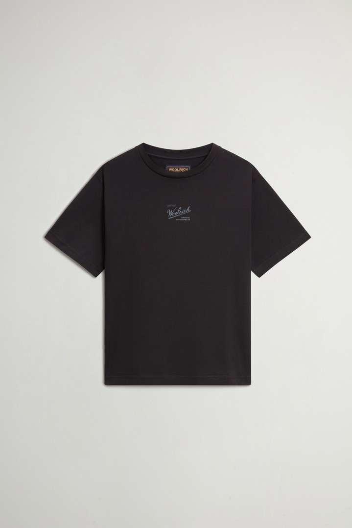 T-Shirt in Pure Pima Cotton Black photo 1 | Woolrich