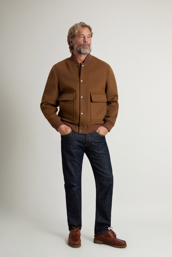 Miles Bomber Jacket in Wool Blend Brown photo 2 | Woolrich