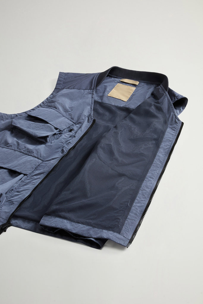 SHINY NYLON VEST Blue photo 9 | Woolrich