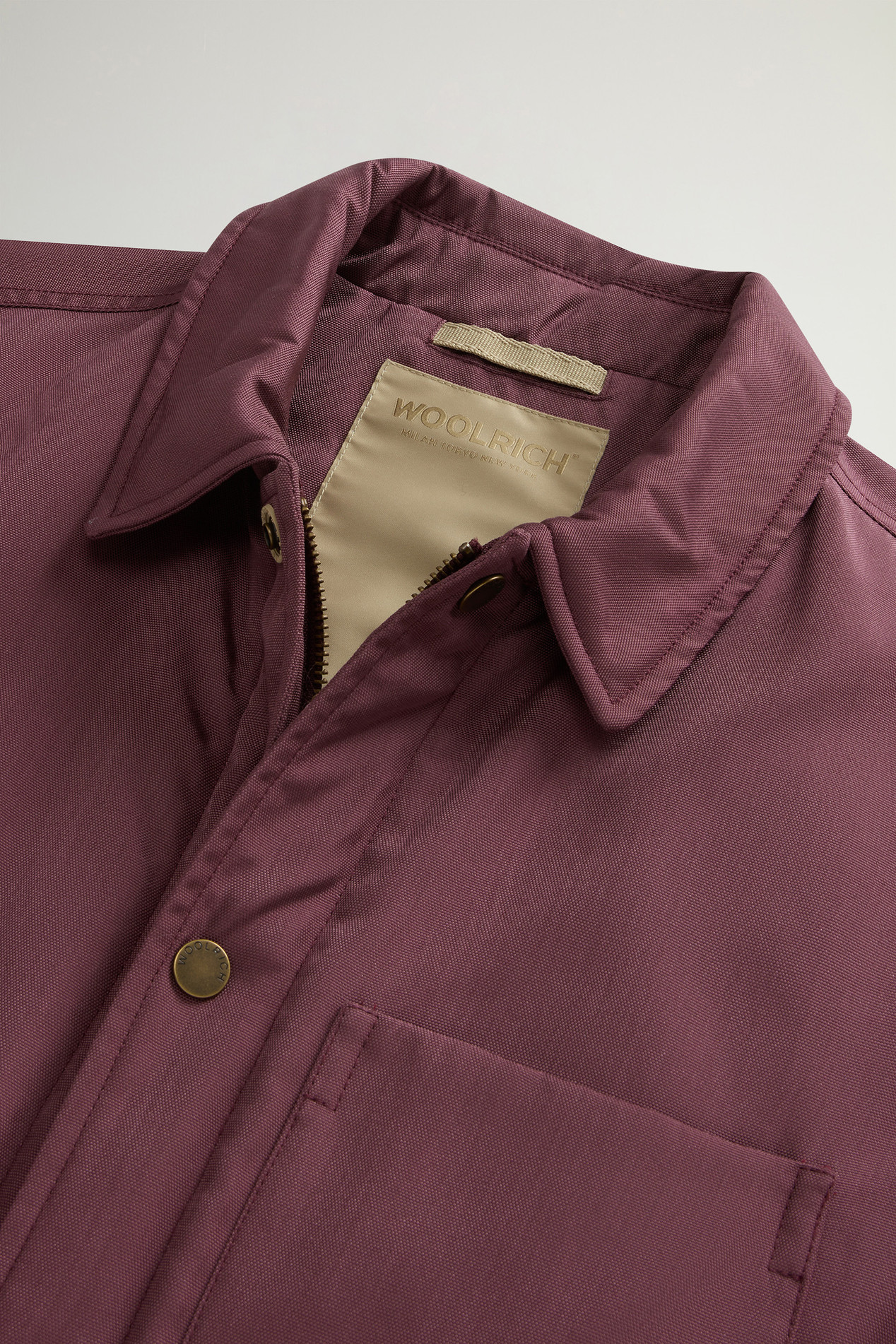Padded Overshirt in Recycled CORDURA® Nylon Burgundy photo 6 | Woolrich