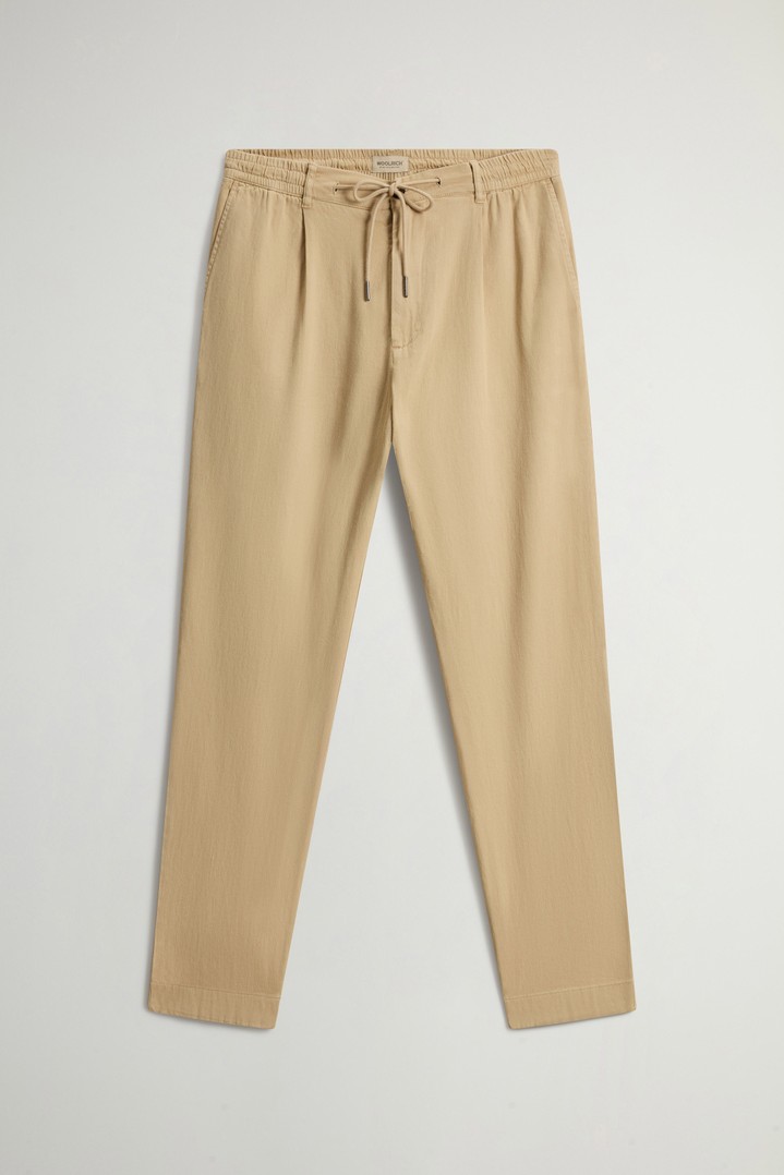 LINEN BLEND MILTON PANT GD Beige photo 3 | Woolrich