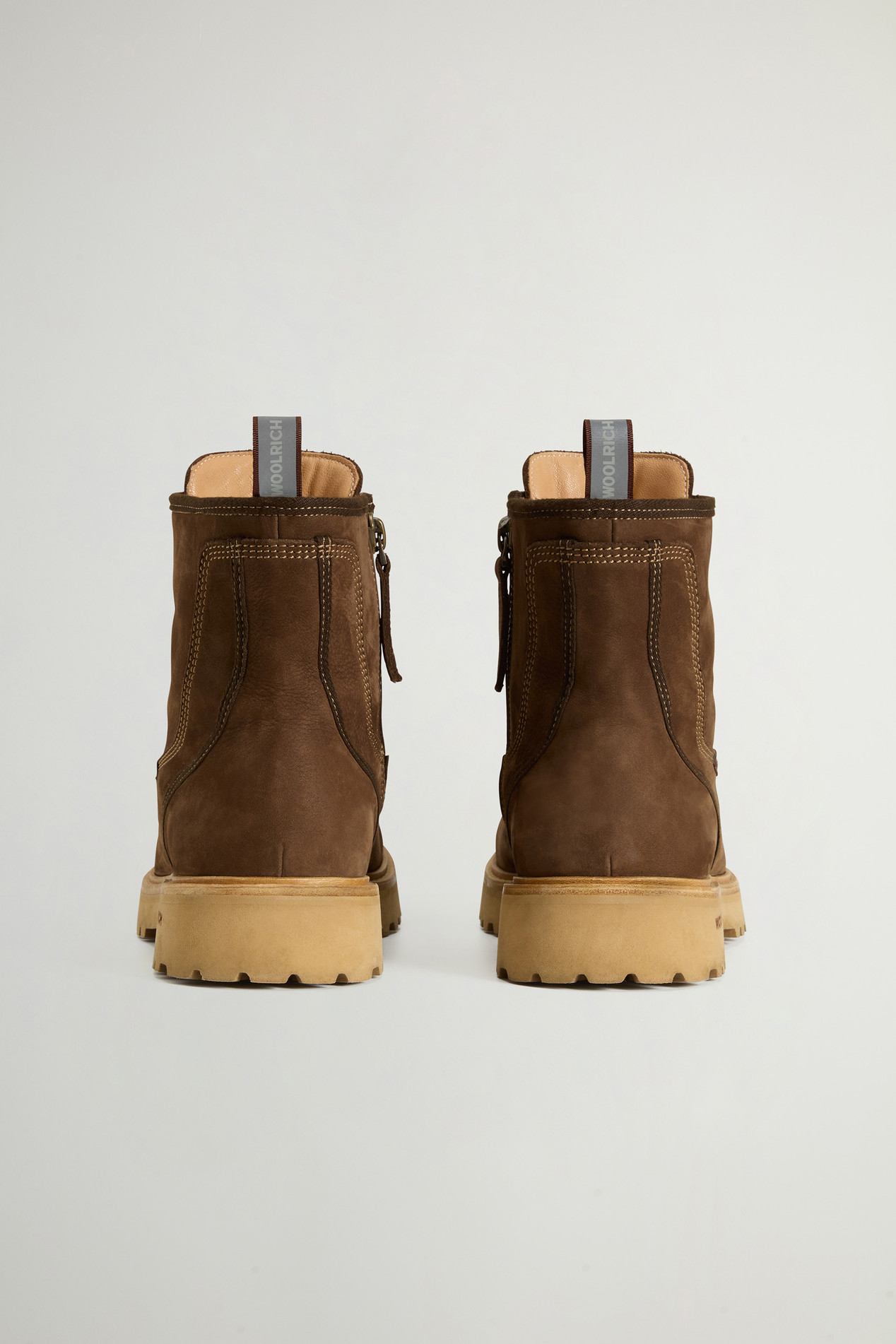 Main Combat Boots in Suede with grain effect Brown photo 3 | Woolrich