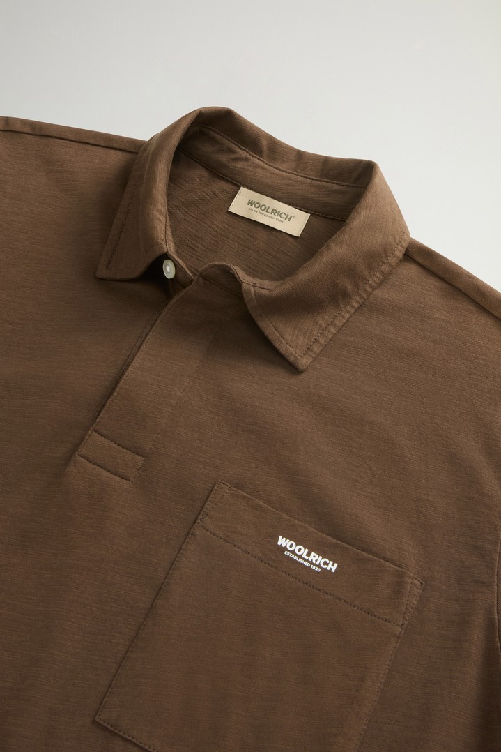 SLUB LOGO POLO Marron photo 6 | Woolrich