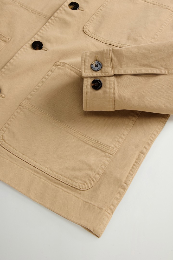 Garment-Dyed Chore Overshirt in Cotton Twill Beige photo 7 | Woolrich