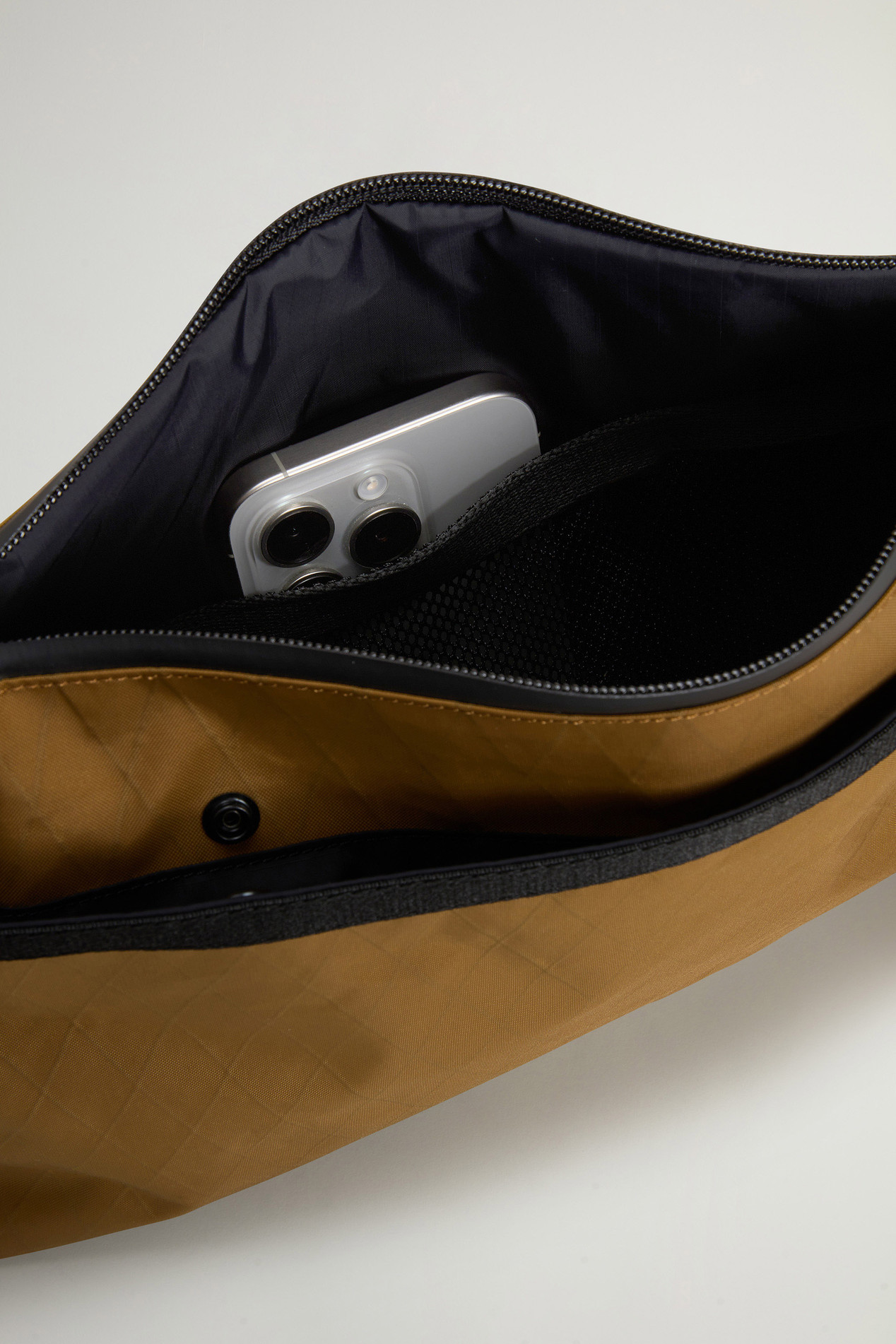 Crossbody Bag with Logo in X-PAC by Todd Snyder Brown photo 7 | Woolrich