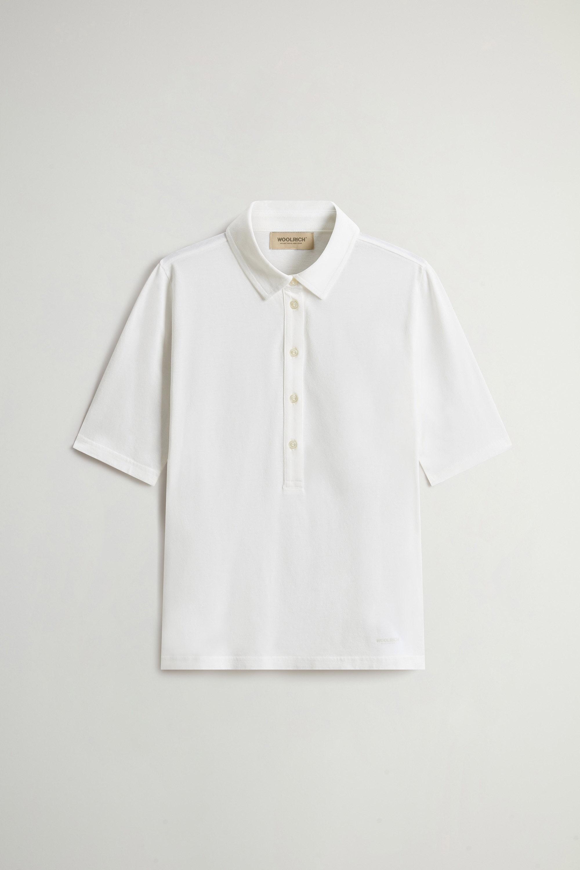 LUXE JERSEY POLO White photo 5 | Woolrich