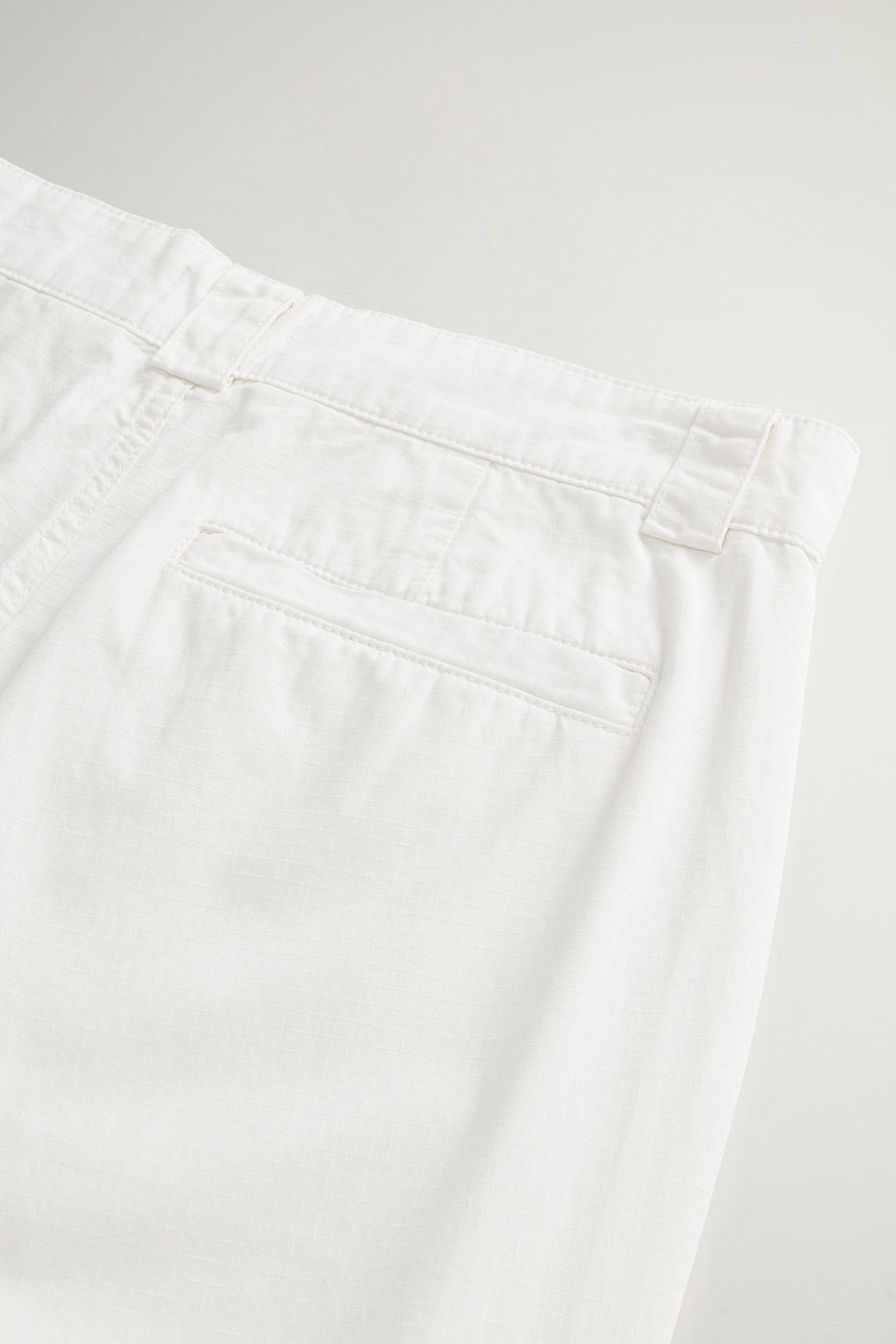 Garment-Dyed Cargo Pants in Pure Cotton Ripstop White photo 6 | Woolrich