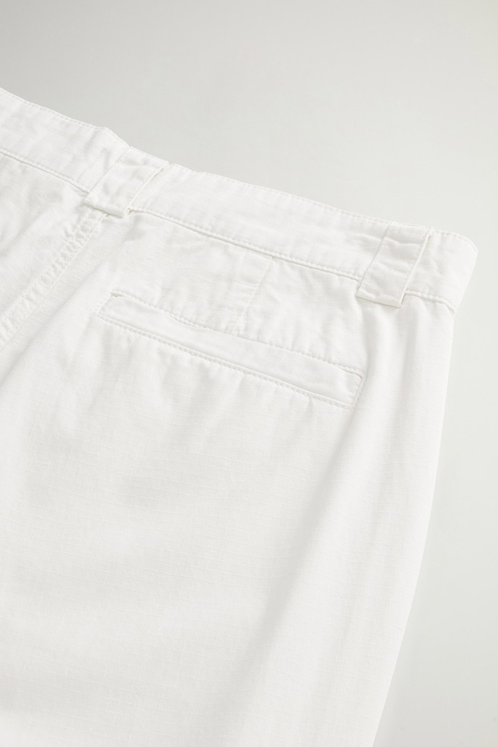 Garment-Dyed Cargo Pants in Pure Cotton Ripstop White photo 6 | Woolrich