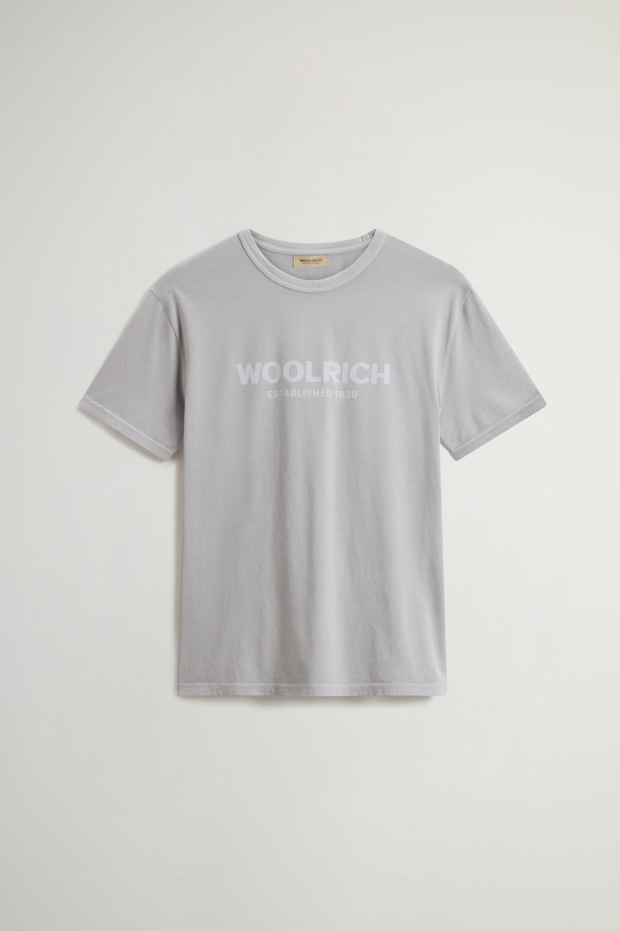 Garment-Dyed T-Shirt in Pure Cotton Gray photo 1 | Woolrich