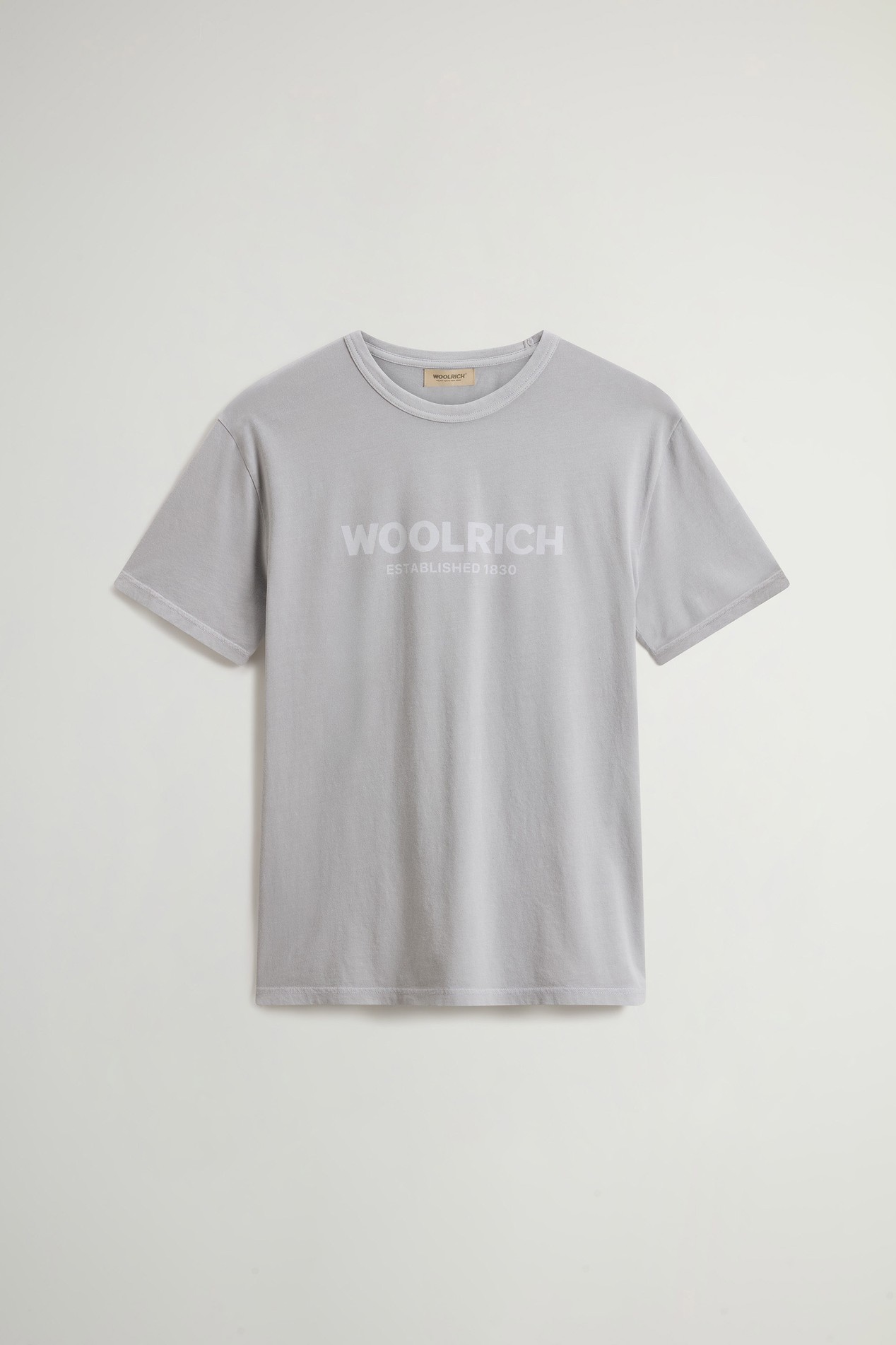 Garment-Dyed T-Shirt in Pure Cotton Gray photo 1 | Woolrich
