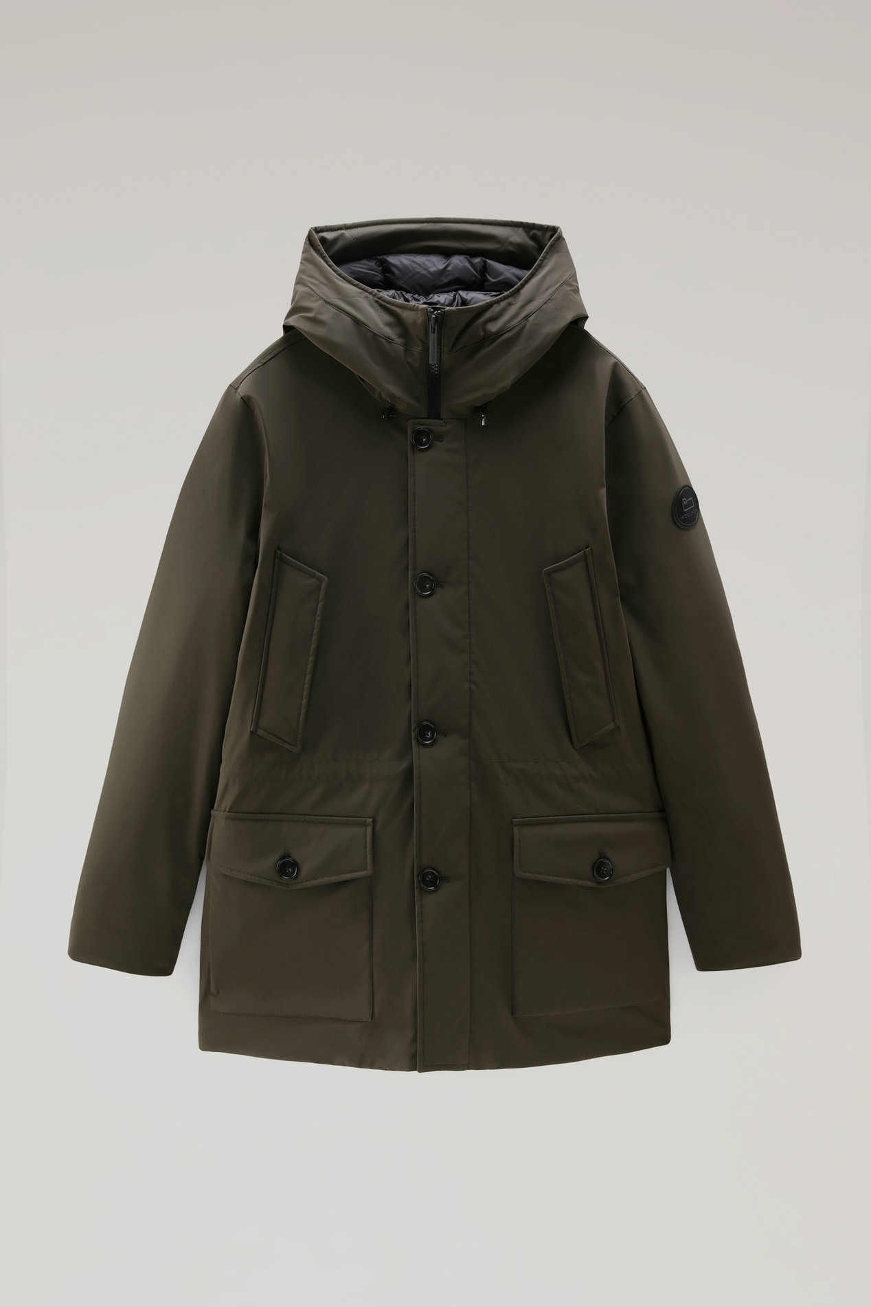 Arctic Parka in Stretch Nylon Green photo 1 | Woolrich