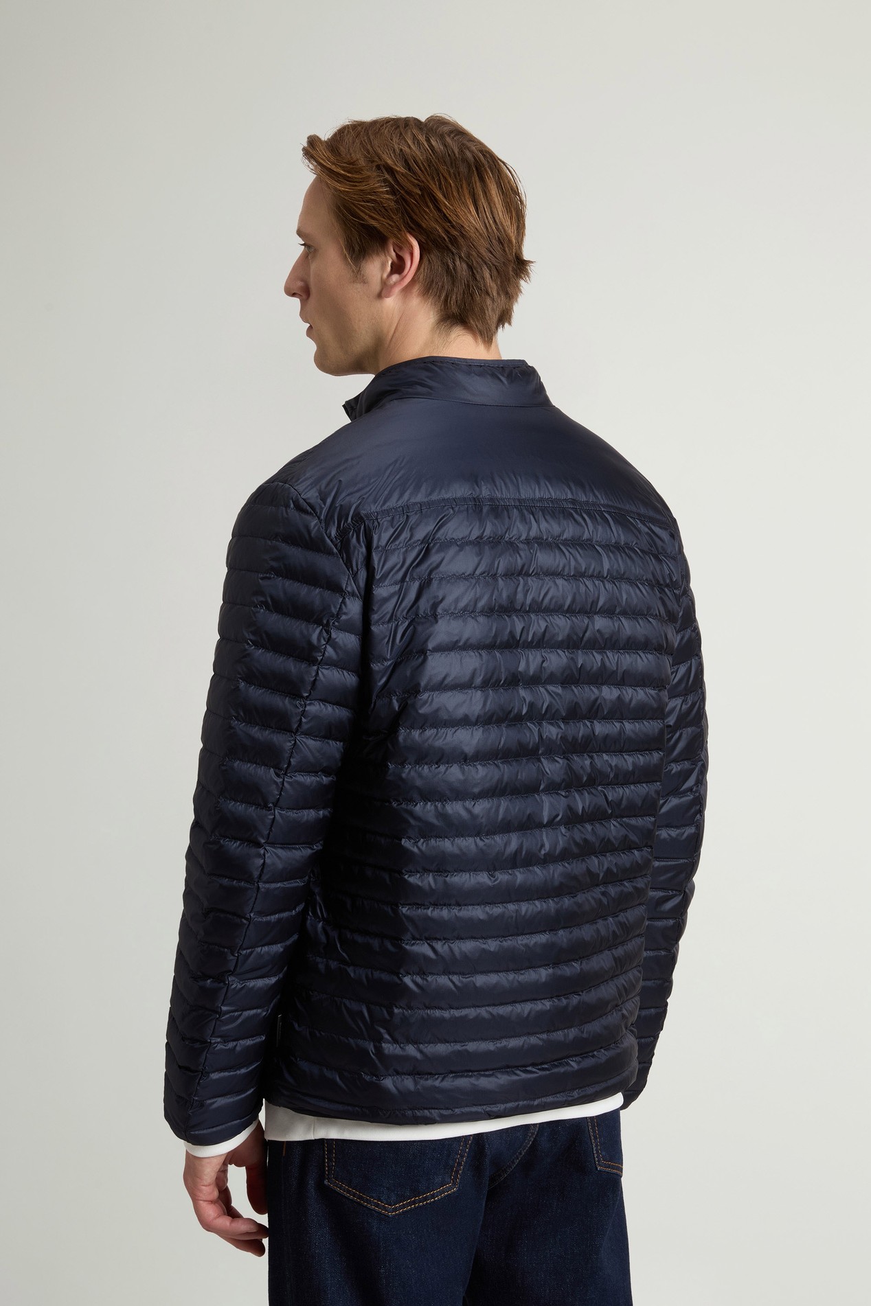 Lightweight Allen Down Jacket in Ripstop Nylon Blue photo 3 | Woolrich