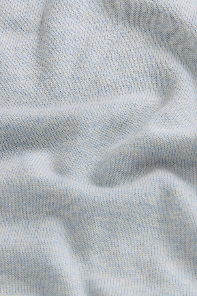 KNITTED POLO Blue photo 7 | Woolrich