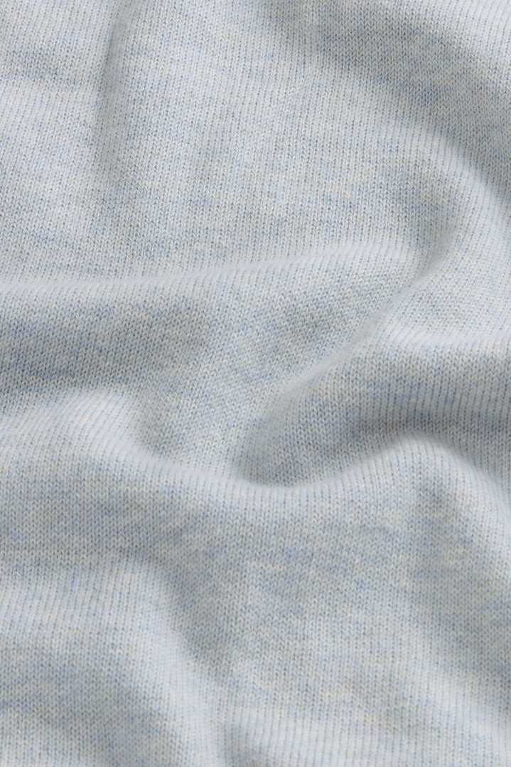 KNITTED POLO Blue photo 7 | Woolrich