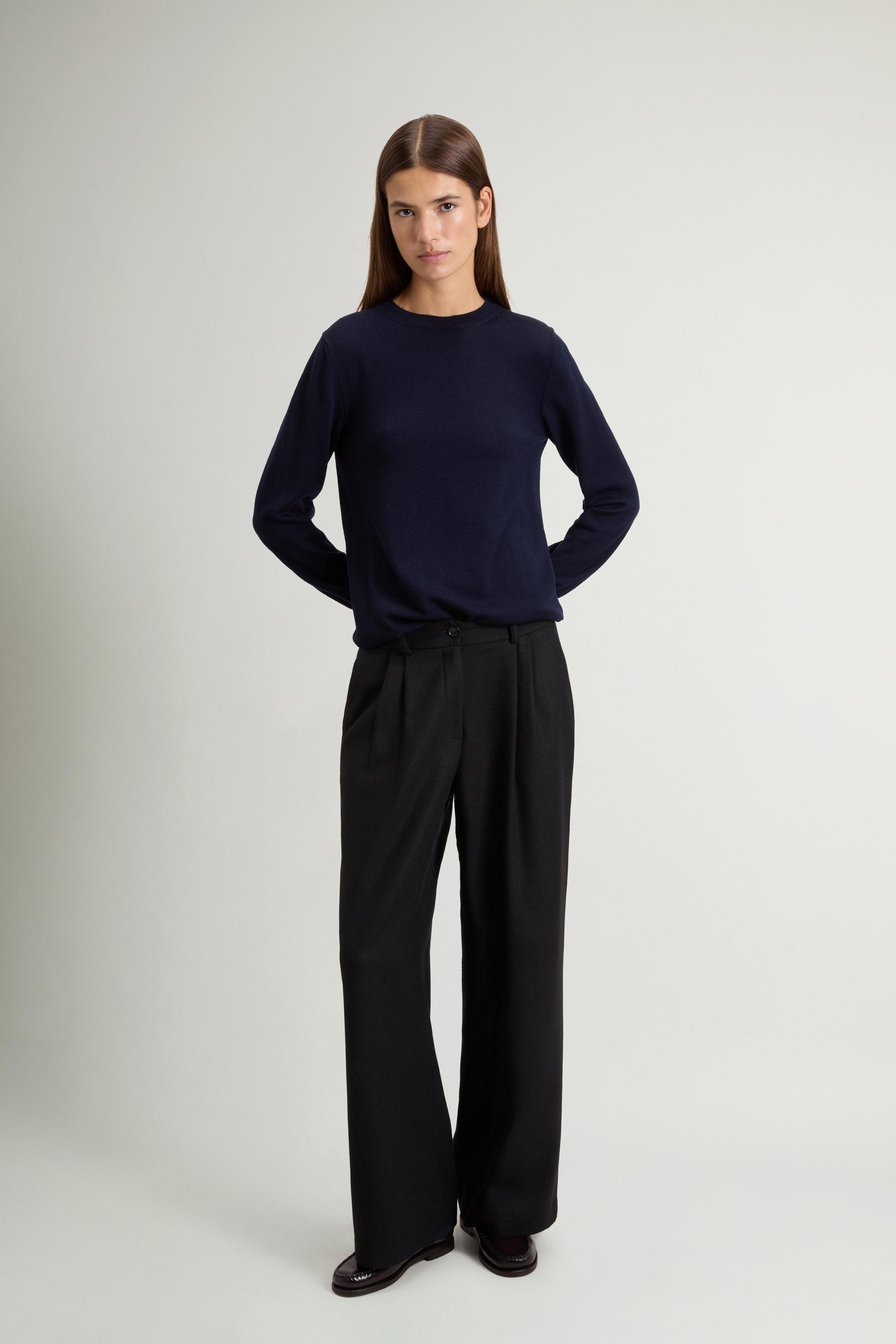 Pantalon en flanelle de laine mélangée Noir photo 1 | Woolrich