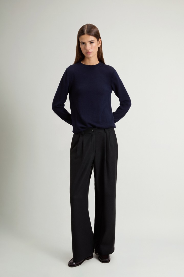 Pantalon en flanelle de laine mélangée Noir photo 2 | Woolrich