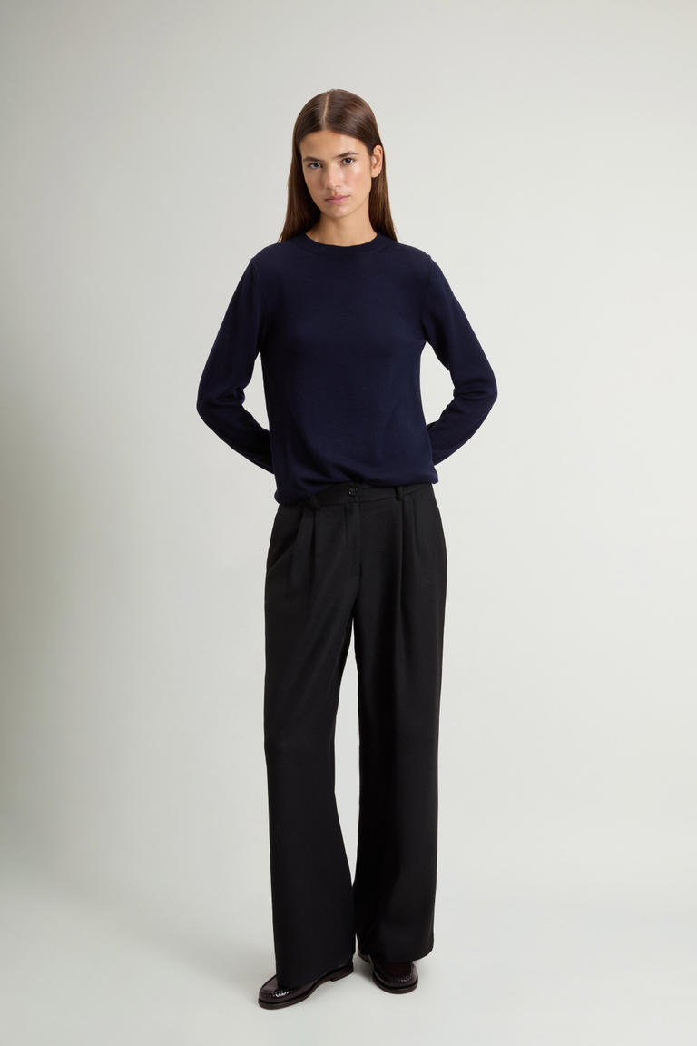 Pants in Wool-Blend Flannel Black photo 1 | Woolrich