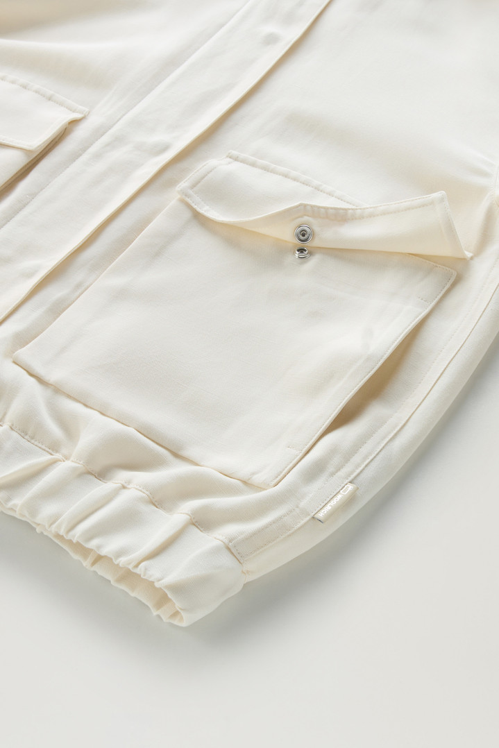 Bomber Jacket in Linen Blend White photo 4 | Woolrich