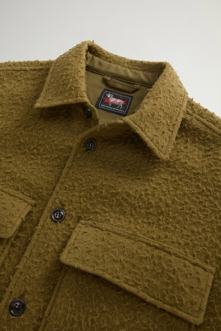 Overshirt in Italian Virgin Wool Blend from Casentino by Todd Snyder Green photo 6 | Woolrich