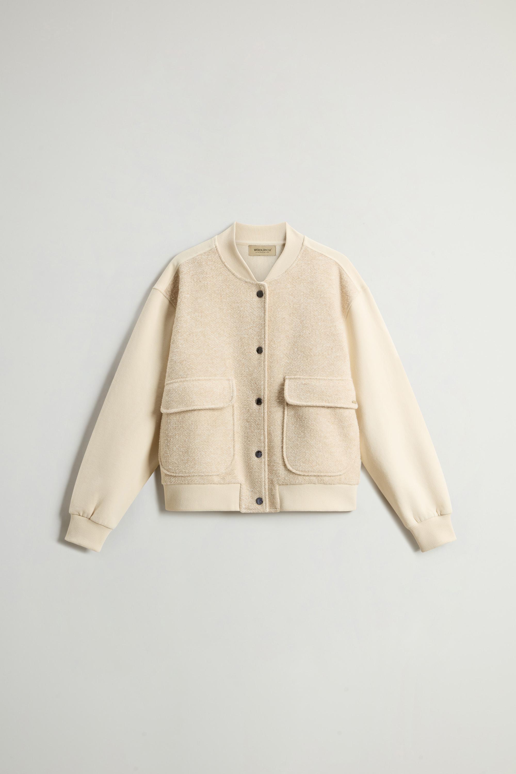 MIXED FLEECE BOMBER Beige photo 5 | Woolrich