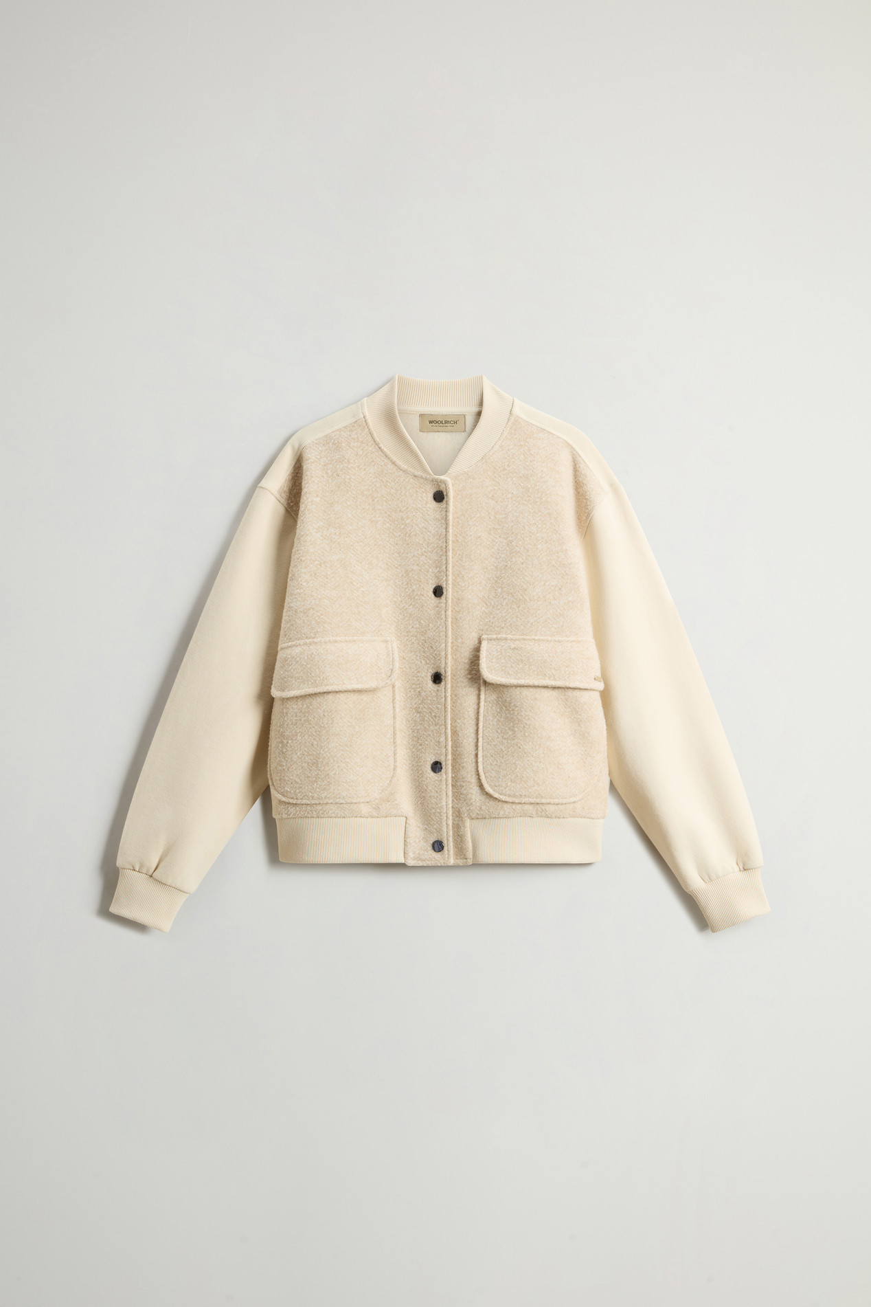 MIXED FLEECE BOMBER Beige photo 5 | Woolrich