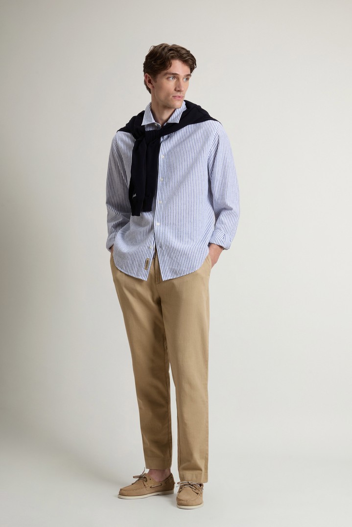 LINEN SHIRT YD Blue photo 2 | Woolrich