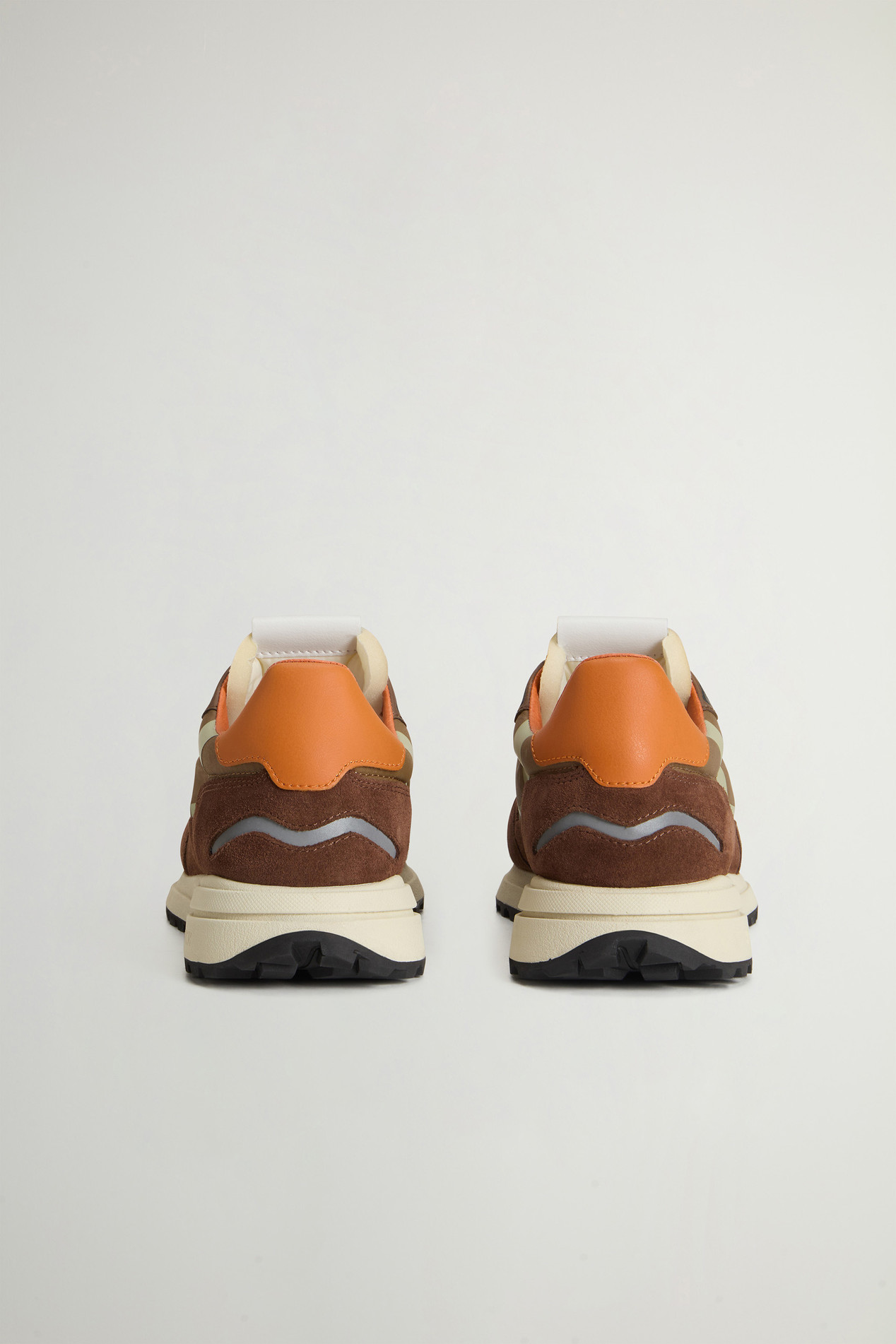Retro Sneakers in Nylon with Leather Details Brown photo 3 | Woolrich