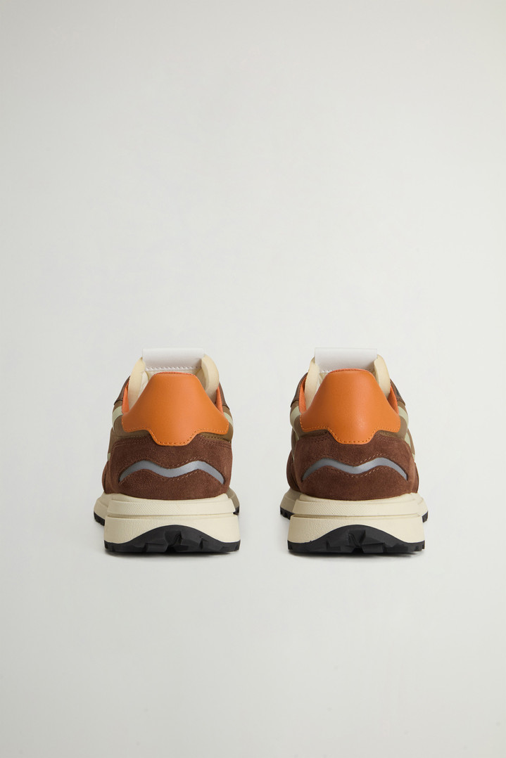 Retro Sneakers in Nylon with Leather Details Brown photo 3 | Woolrich